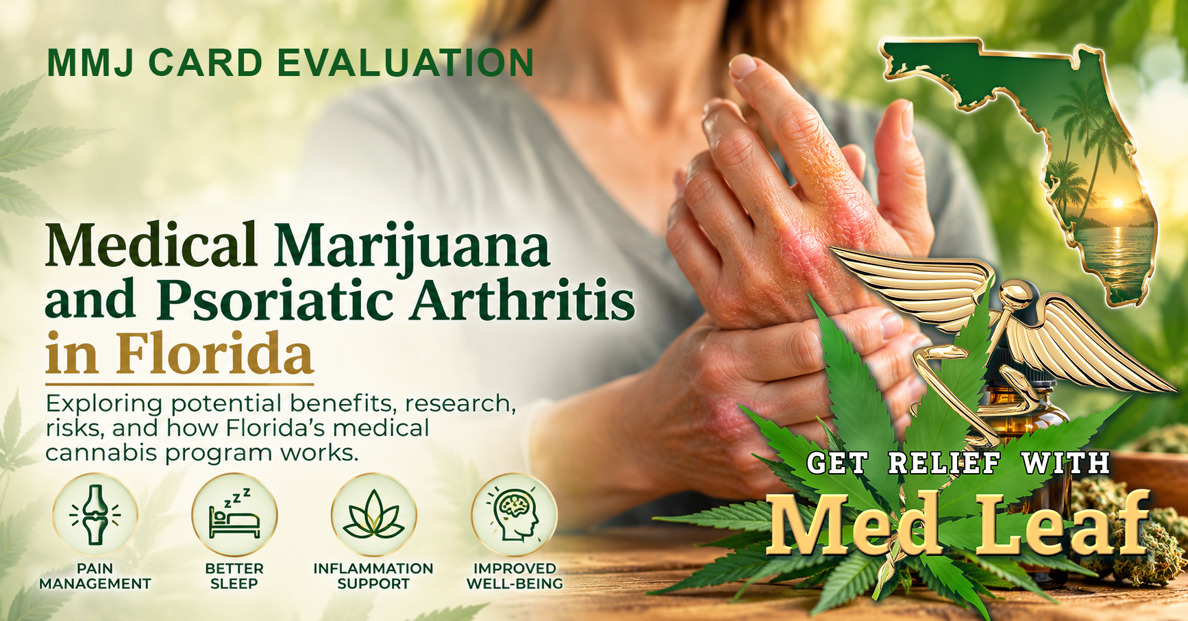 Medical Marijuana and Psoriatic Arthritis. Med Leaf Medical Marijuana Cards on the Treasure Coast, Fort Pierce, Florida